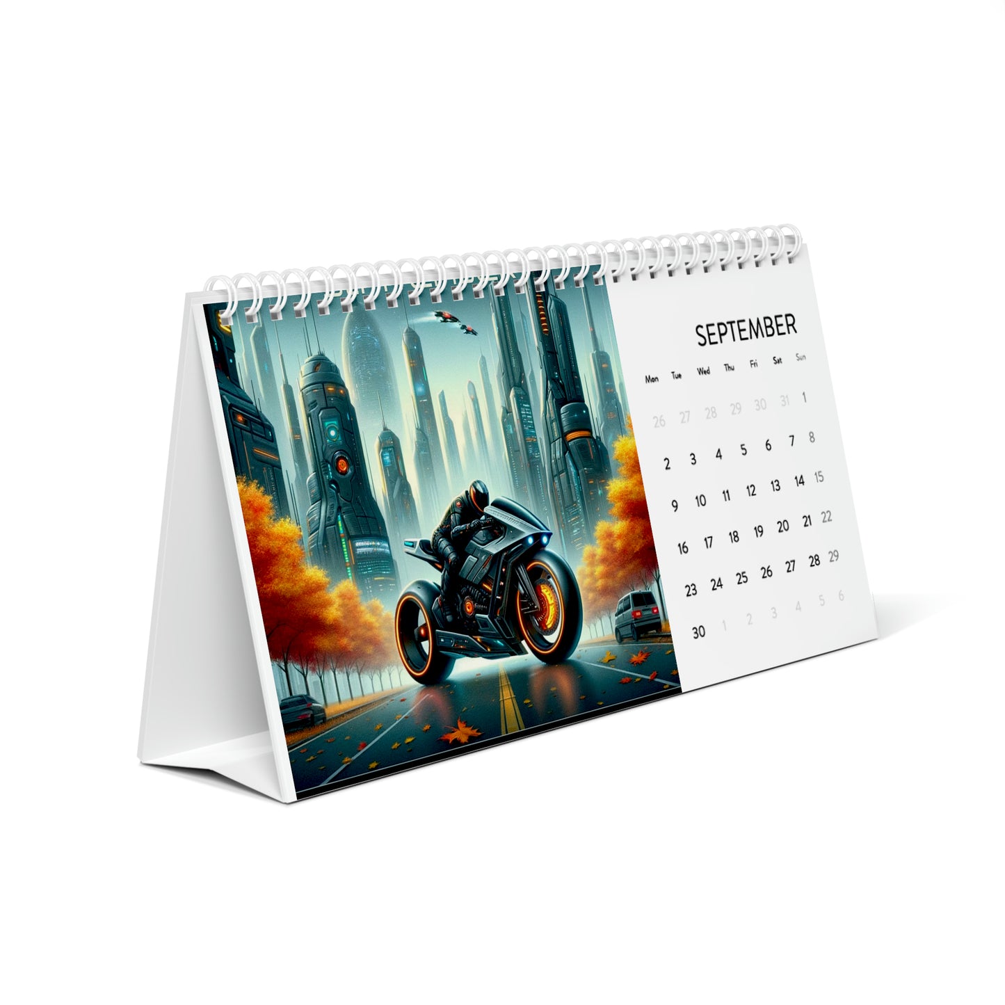 Moto Desk Calendar 2024