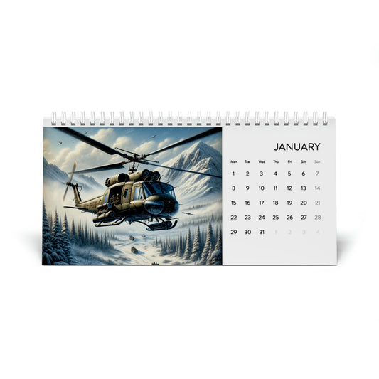 Helicopters Desk Calendar 2024