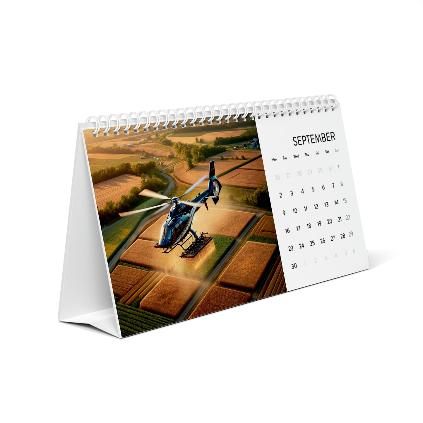 Helicopters Desk Calendar 2024