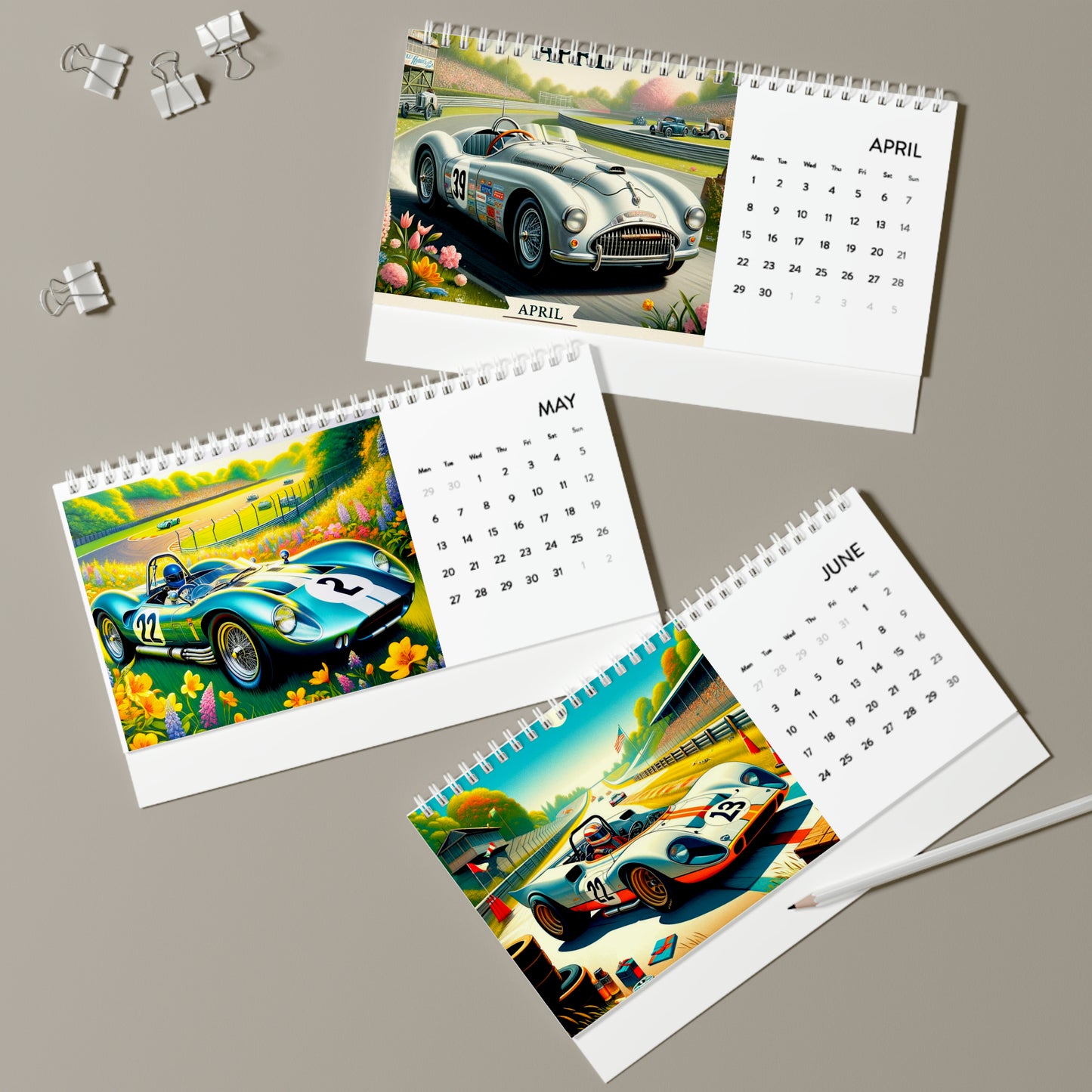 Cars Desk Calendar - Exclusive Ai Car Design