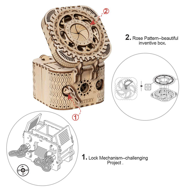 Robotime Rokr 123-Piece Treasure Box 3D Puzzle