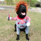 Fun Pet Costume – Adjustable Dog Cosplay Outfit with Wig and Foam Knife