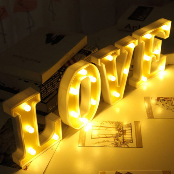 Golden Alphabet Light Letters