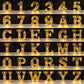 Golden Alphabet Light Letters