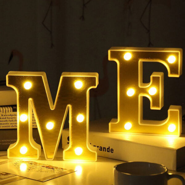 Golden Alphabet Light Letters