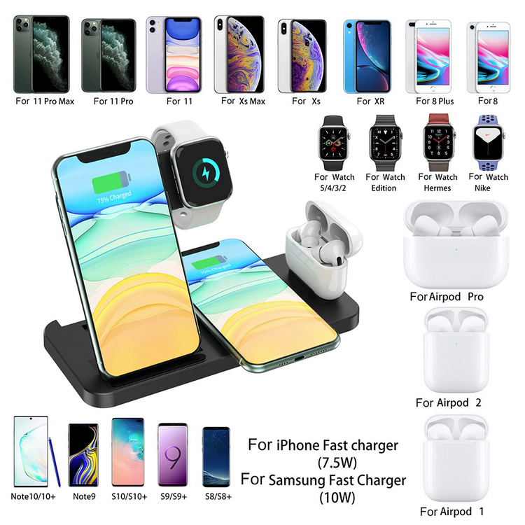 Dragon Wireless Charging Station – 15W 4-in-1 Fast Charger